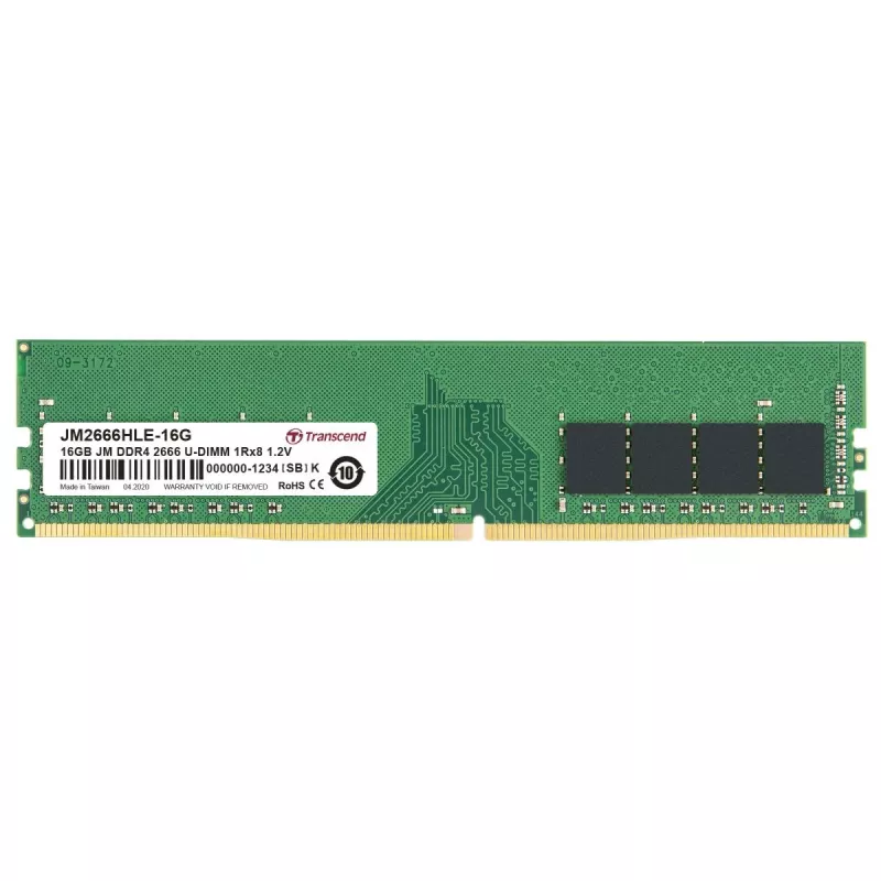Transcend JetRAM JM2666HLE-16G 16 GB DDR4 2666 MHz U-DIMM 288-polig CL19 Speichermodul
