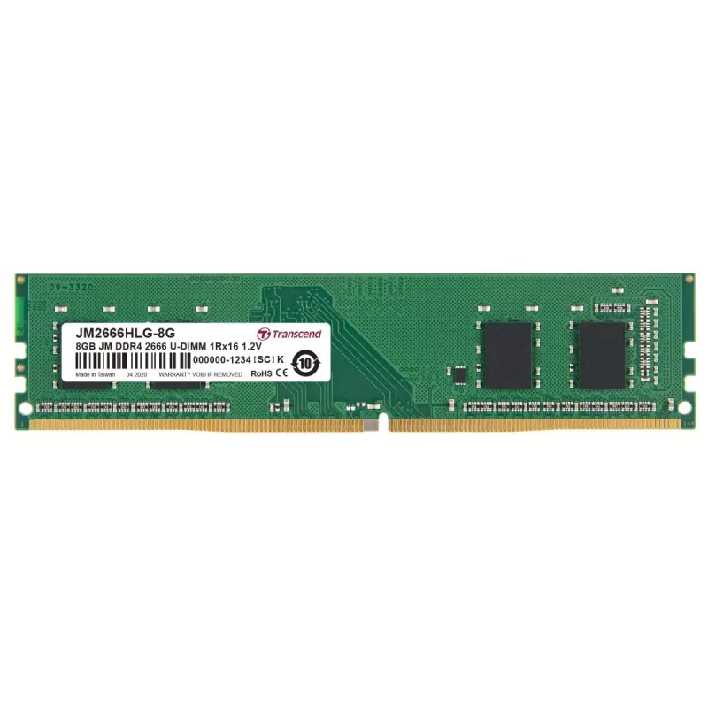 Transcend JetRam JM2666HLG-8G 8 GB DDR4-2666 U-DIMM Arbeitsspeichermodul