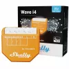 Smart-Schalter Shelly Qubino Wave i4 — kabelloser Szenencontroller 110–240 V, 16 A, 50/60 Hz, orange