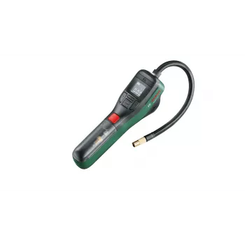 Elektrische Luftpumpe Bosch 0.603.947.000 — tragbar, wiederaufladbar, 10 bar (150–150 psi), 3000 mAh, USB‑C, 10 l/min, mit Schlauch und Zubehör