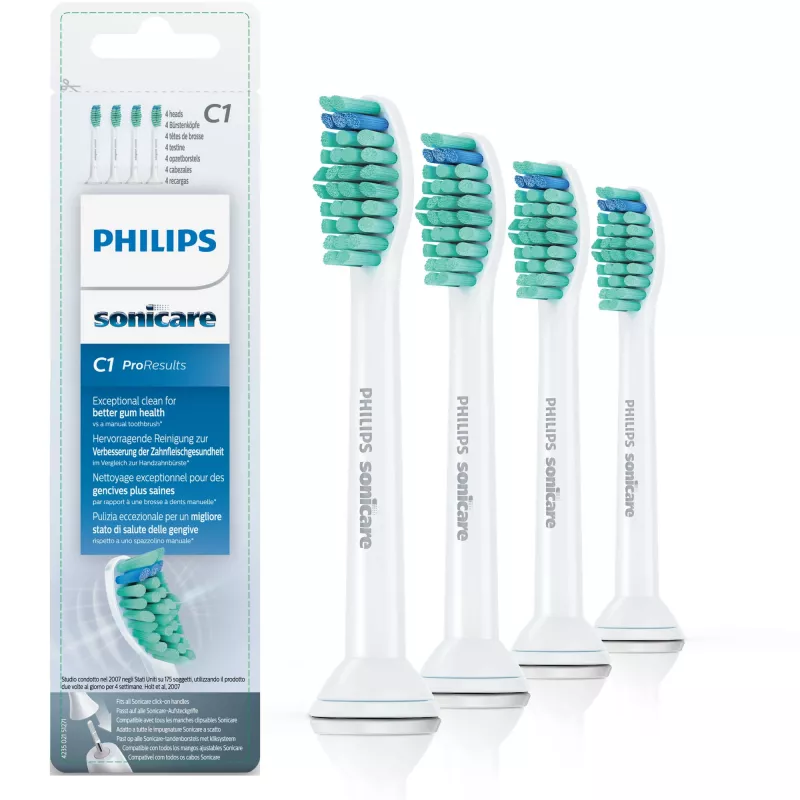 Philips Sonicare ProResults ProResults HX6014/07 4er-Pack austauschbare Schallzahnbürstenköpfe