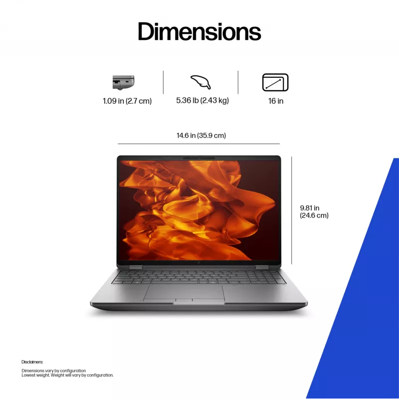 Mobile Workstation HP ZBook Fury G1i 16 Zoll Intel Core Ultra 7 32GB 1TB NVIDIA RTX Pro 1000 Windows 11 Pro
