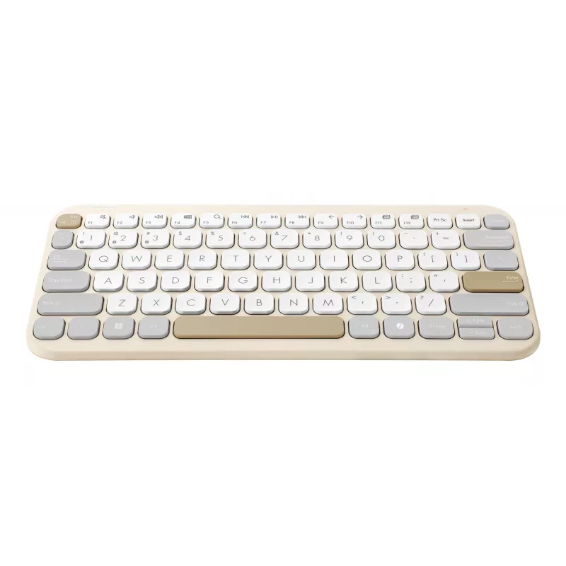 ASUS Marshmallow KW100 Tastatur Kabellos Bluetooth QWERTZ Beige Grau Weiß