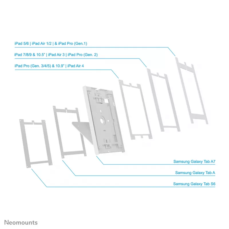 Neomounts DS15-630WH1 Tabletständer für Tisch und Wand 9,7-11 Zoll - abschließbar