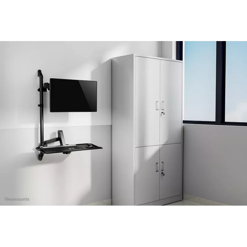 Wandmontierte Sit-Steh-Workstation Neomounts WL90-325BL1 max. Gewicht 9 kg