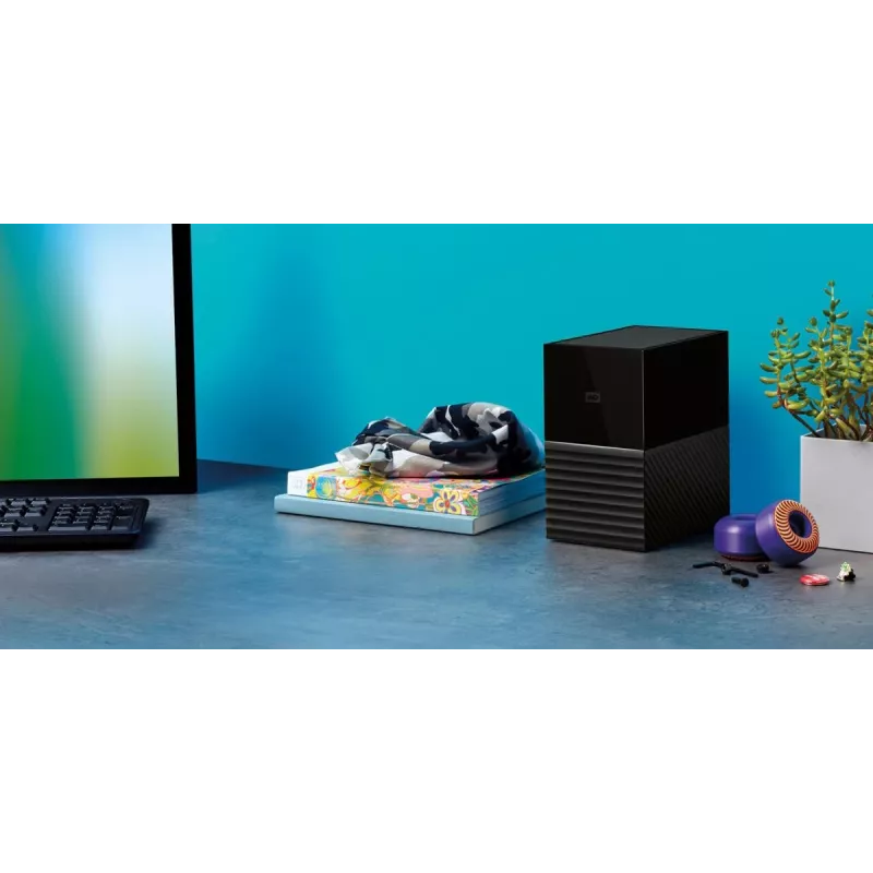 WD My Book Duo WDBFBE0360JBK externer RAID-Speicher 36 TB (2x 18 TB HDD), USB-C 3.2 Gen 1, RAID 0/1/JBOD, 256-Bit-AES-Hardwareverschlüsselung, Schwarz