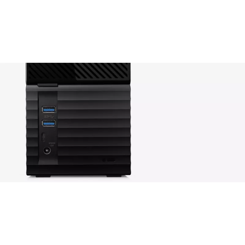 WD My Book Duo WDBFBE0360JBK externer RAID-Speicher 36 TB (2x 18 TB HDD), USB-C 3.2 Gen 1, RAID 0/1/JBOD, 256-Bit-AES-Hardwareverschlüsselung, Schwarz