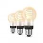 Philips Hue White Ambiance E27 A60 smarte Filament-Lampe, 7 W, 550 lm, 3er-Pack