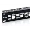Equip 24-Port Keystone Cat.6A Geschirmtes Patchpanel, Schwarz