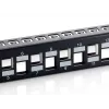 Equip 24-Port Keystone Cat.6A Geschirmtes Patchpanel, Schwarz