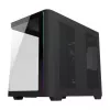 FSP M580-BP Plus Midi-Tower PC-Gehäuse, ATX/mATX/Mini-ITX, ARGB, Tempered Glass, 4x 120-mm-Lüfter, Schwarz