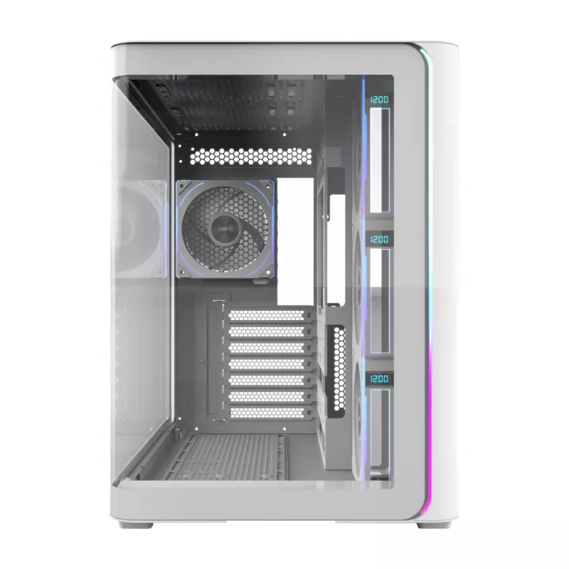FSP M580-WP Plus Midi-Tower PC-Gehäuse, ATX, ARGB, Tempered Glass, Weiß