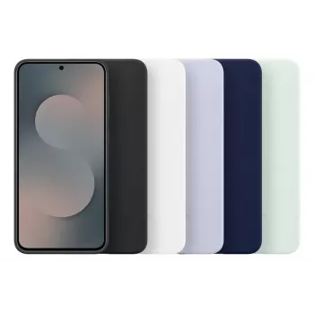 Silikonhülle für Samsung Galaxy S25 FE — Hellblau, für 6,7-Zoll-Bildschirm, Mikrofaser-Innenfutter