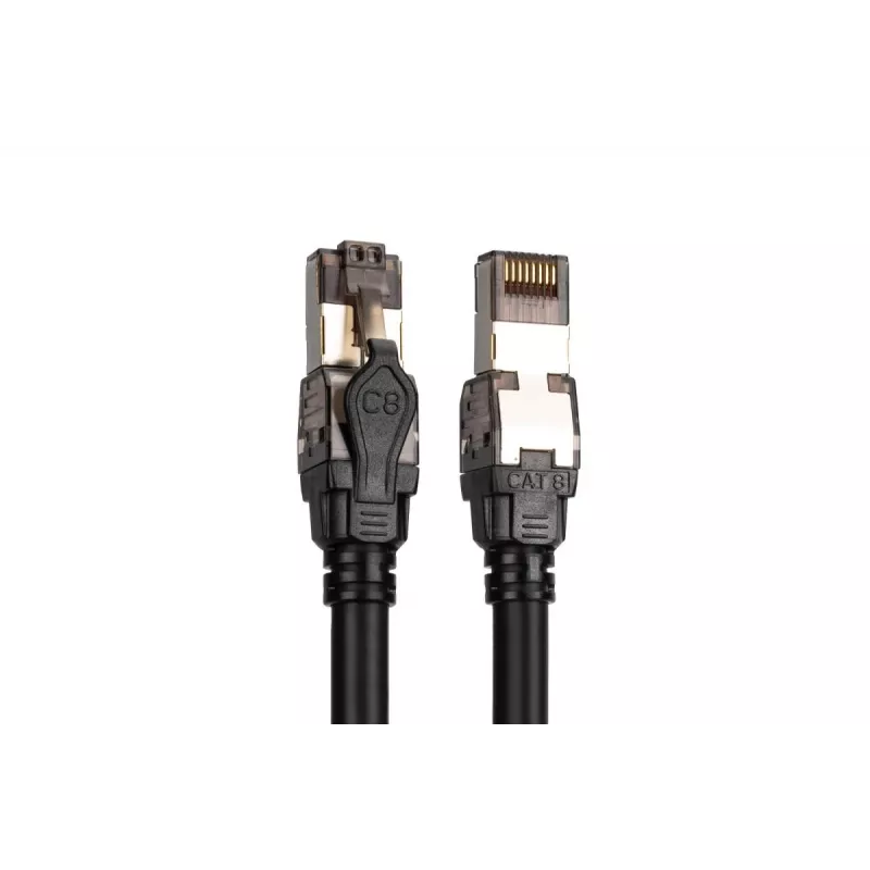 DIGITUS patch Kabel - Cat 8.1 - S/FTP - AWG 24/7 - 3m - Schwarz