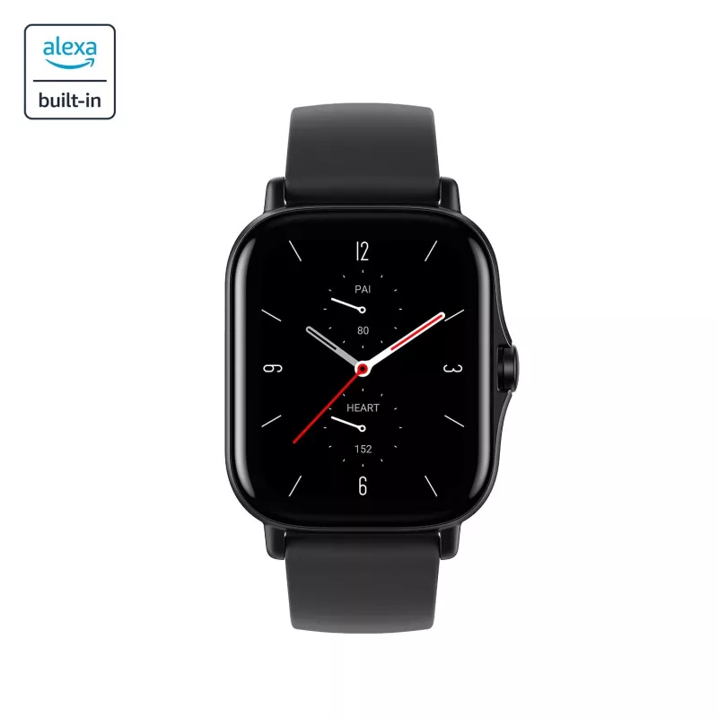 Amazfit GTS 2 Smartwatch, 4,19 cm (1,65 Zoll) AMOLED, 43 mm, GPS, Bluetooth-Telefonie, 5 ATM, Midnight Black