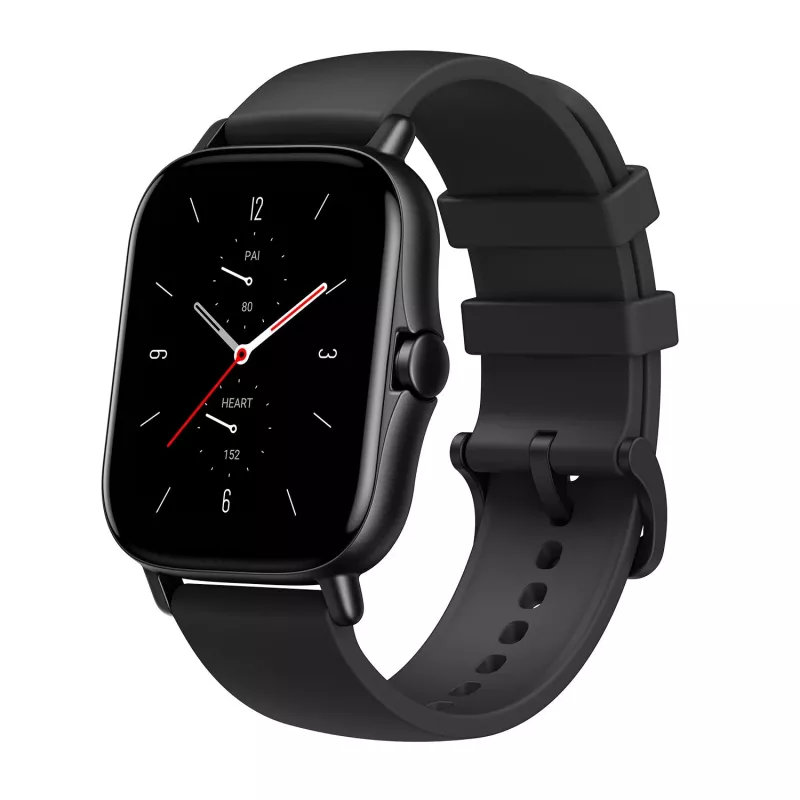 Amazfit GTS 2 Smartwatch, 4,19 cm (1,65 Zoll) AMOLED, 43 mm, GPS, Bluetooth-Telefonie, 5 ATM, Midnight Black