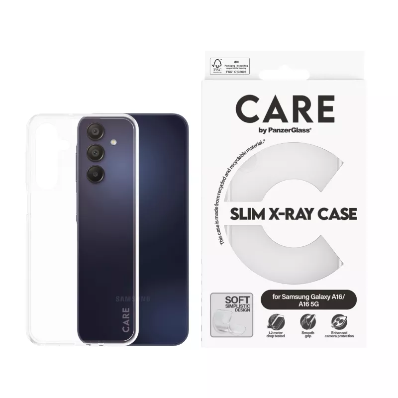PanzerGlass CARE by Fashionable Case X-Ray Soft Basic Hülle Samsung Galaxy A16/A16 5G, transparent