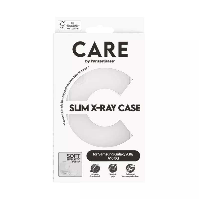 PanzerGlass CARE by Fashionable Case X-Ray Soft Basic Hülle Samsung Galaxy A16/A16 5G, transparent