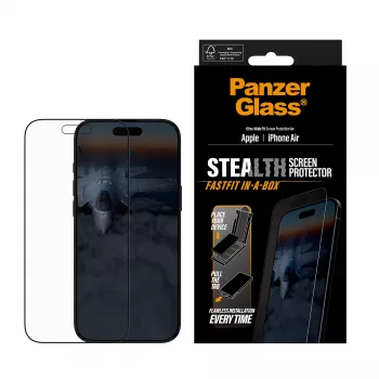 PanzerGlass ® Stealth Screen Protector iPhone Air | Ultra-Wide Fit mit FASTFIT IN-A-BOX