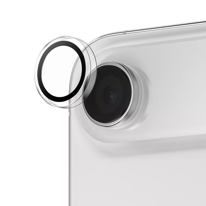 Kameraobjektivschutz PanzerGlass Hoops für iPhone Air — gehärtetes Glas & Silikon, transparent, 1 Stück