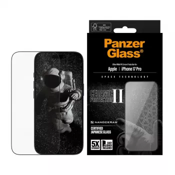 PanzerGlass® Ceramic II Displayschutz iPhone 17 Pro | Ultra-Wide Fit mit EasyAligner