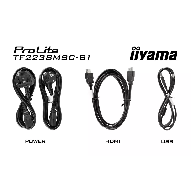iiyama TF2238MSC-B1 Computer Monitor 53,3 cm (21 Zoll) 1920 x 1080 Pixel Full HD LED Touchscreen Schwarz
