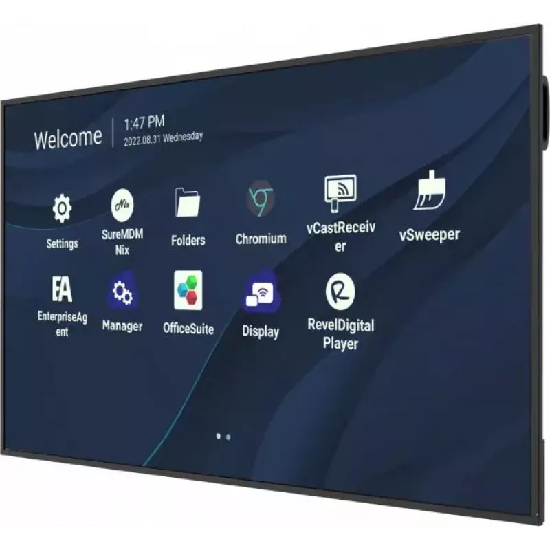 ViewSonic CDE7530 Signage-Display 190,5 cm (75 Zoll) 4K Ultra HD (3840 x 2160), 450 cd/m², WLAN, USB-C, integrierter SoC-Mediaplayer, Android 11, Schwarz