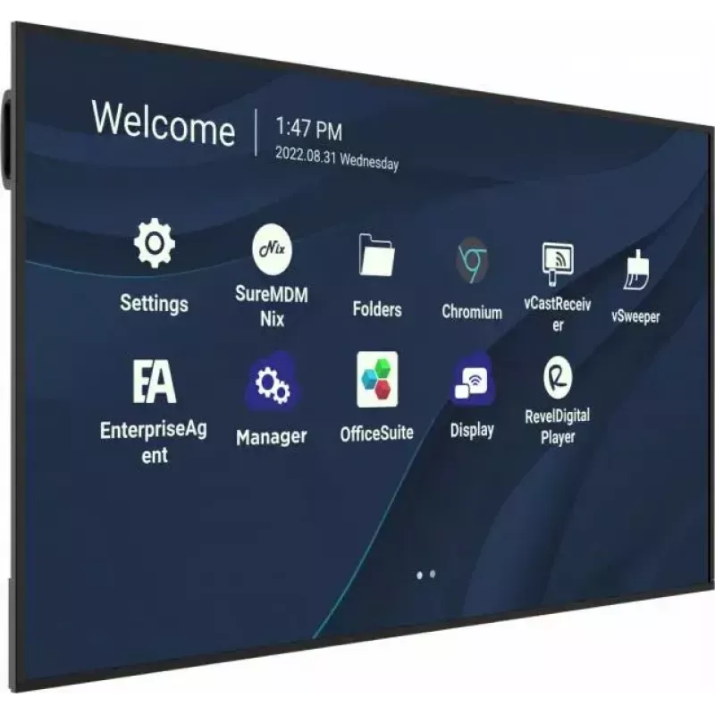 ViewSonic CDE7530 Signage-Display 190,5 cm (75 Zoll) 4K Ultra HD (3840 x 2160), 450 cd/m², WLAN, USB-C, integrierter SoC-Mediaplayer, Android 11, Schwarz