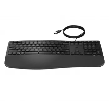 HP 485 Comfort Wired Keyboard Full-size USB Membrane mit Handballenauflage