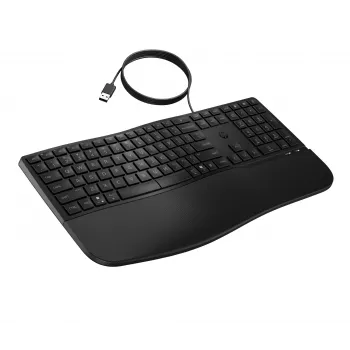 HP 485 Comfort Wired Keyboard Full-size USB Membrane mit Handballenauflage