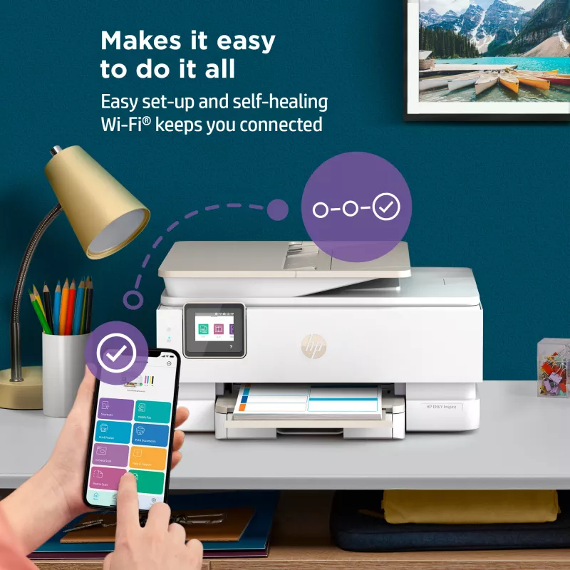 HP ENVY Inspire 7920e kabelloser All-in-One-Farbdrucker, Instant Ink; Kopierer, Scanner