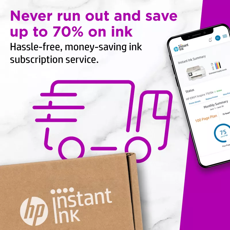 HP ENVY Inspire 7920e kabelloser All-in-One-Farbdrucker, Instant Ink; Kopierer, Scanner