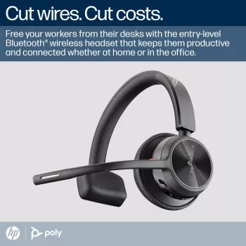 HP Poly Voyager 4310 Microsoft Teams zertifiziertes Headset + BT700 Dongle + Ladestation