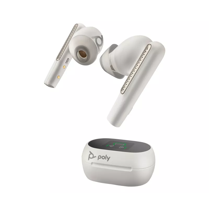 HP Poly Poly Voyager Free 60/60+ Microsoft Teams-zertifizierte weiße Ohrhörer (2 Stück)