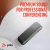 HP Poly Sync 40 Microsoft Teams Certified Speakerphone, Silver, Windows 10, Windows 11, MacOS, 30 h, RoHS, Federal Communications Commission (FCC), CE, 38 mm