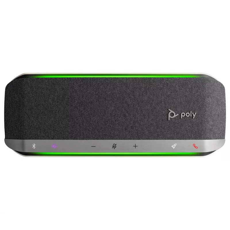 HP Poly Sync 40 Microsoft Teams Certified Speakerphone, Silver, Windows 10, Windows 11, MacOS, 30 h, RoHS, Federal Communications Commission (FCC), CE, 38 mm