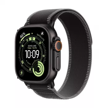 APPLE Watch Ultra 3 (2025) LTE 49mm Titanium Gehäuse mit Trail Loop M/L - Schwarz/Dunkelgrau