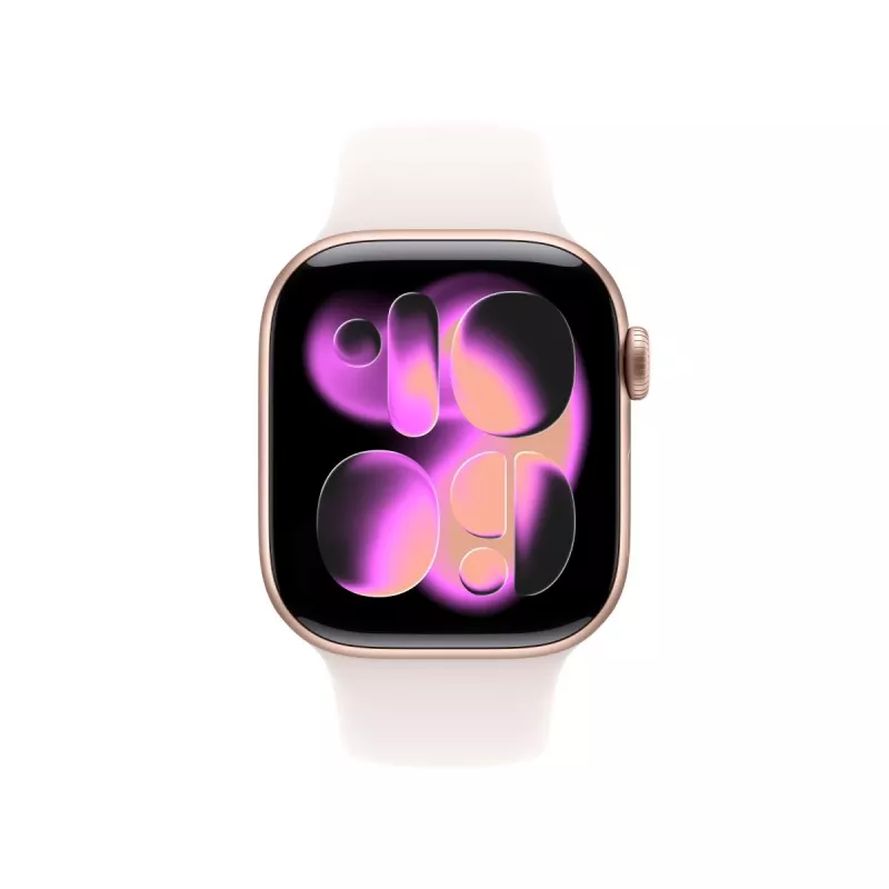 APPLE Watch S11 (2025) GPS 42mm Roségold Aluminiumgehäuse mit Sportarmband S/M - Hellrosa