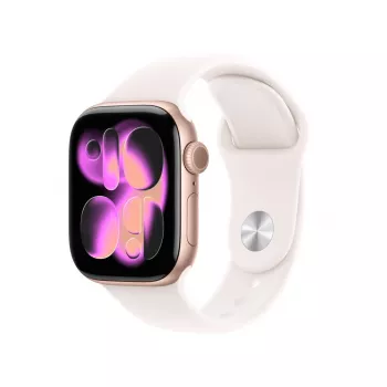 APPLE Watch Series 11 GPS + Cellular 42mm Roségold Aluminiumgehäuse mit hellblush Sportarmband S/M