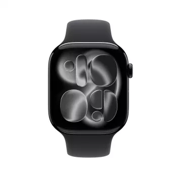 APPLE Watch Series 11 GPS + Cellular 46mm Jet Black Aluminium Gehäuse mit schwarzem Sportarmband M/L