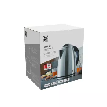 WMF Stelio 0413020012 Wasserkocher 1,7 L 2400 W Schwarz, Edelstahl