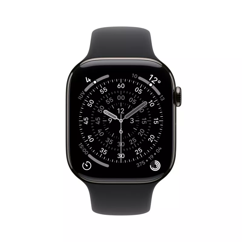 APPLE Watch Series 11 GPS + Cellular 46mm Schiefer Titanium Gehäuse mit schwarzem Sportarmband M/L