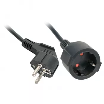 Stromverlängerungskabel Lindy 30245 5m 2 AC-Ausgänge Indoor Schwarz