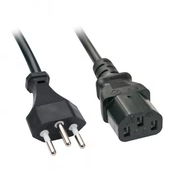 Lindy 30418 Netzkabel Schwarz 3 m C13-Kupplung