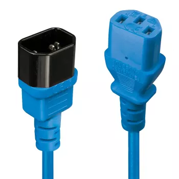 Lindy 1m IEC C13 Verlängerungskabel, Blau