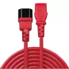 Lindy 2m IEC-Verlängerungskabel, Rot, 2 m, C14-Kupplung, C13-Kupplung