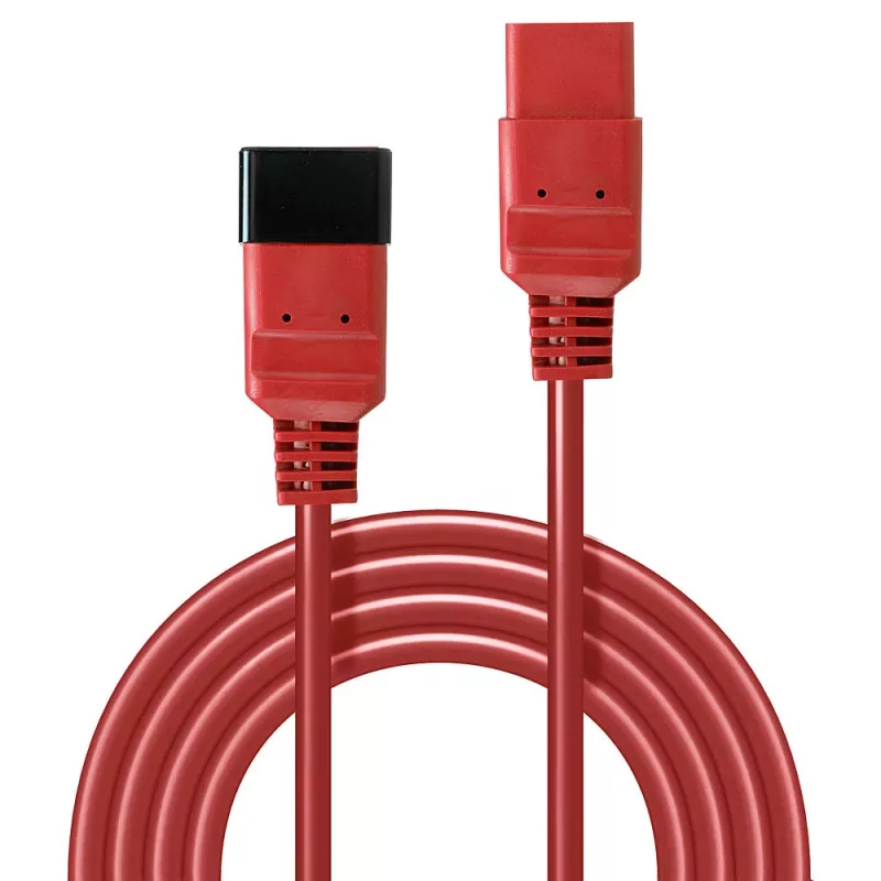 Lindy 1m IEC C19 auf C20 Verlängerungskabel, Rot