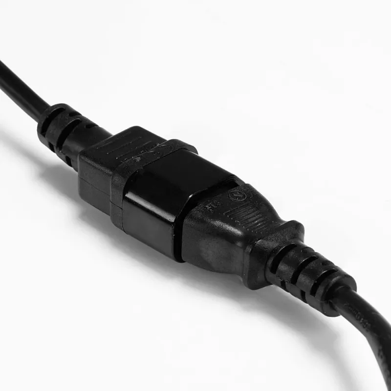 Lindy 1m IEC-Verlängerungskabel, Schwarz, 1 m, C14-Kupplung, C13-Kupplung