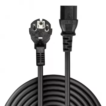 Lindy 2m Schuko gewinkelt auf C13 Netzkabel, 2 m, Netzstecker Typ F, C13-Kupplung, H05VV-F3G