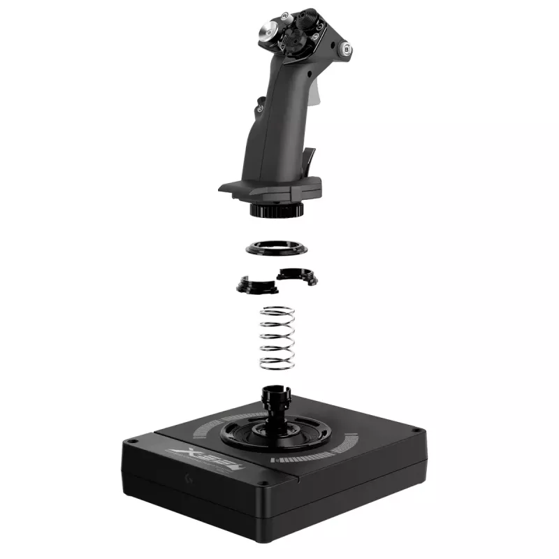 Logitech G X56 H.O.T.A.S. Joystick und Gasregler (Saitek Pro Flight X56 Rhino), kabelgebunden USB, PC, Schwarz